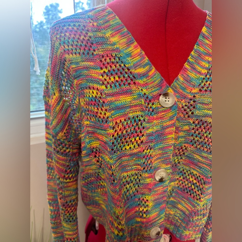 Colorful Knit Cardigan - Picture 4 of 5